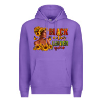 Purple Afro American black mother leader queen Premium Hoodie - RanaPortraitStore
