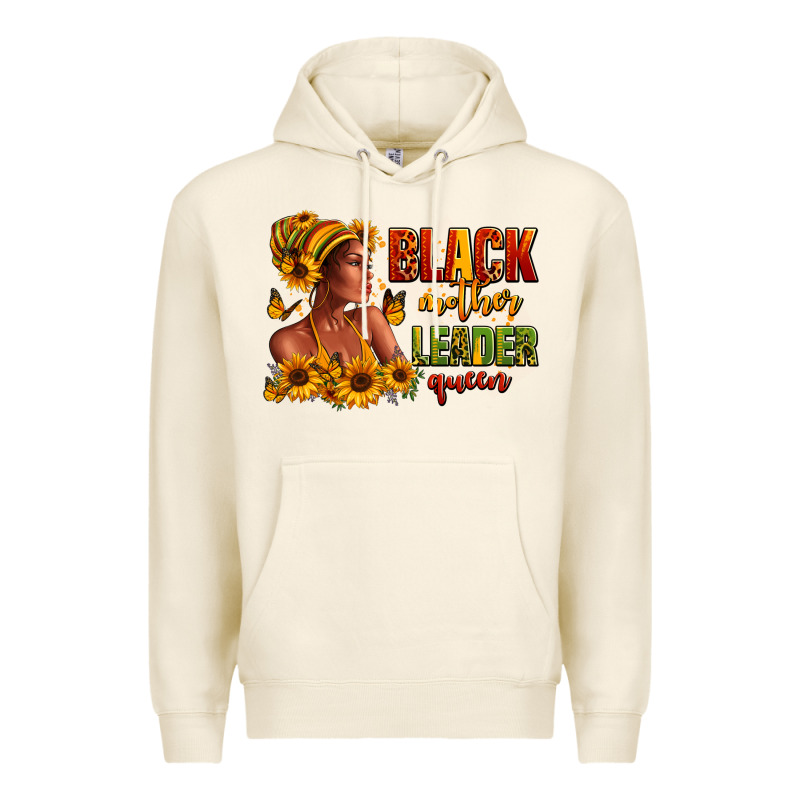 Afro American Black Mother Leader Queen Premium Hoodie by RanaPortraitStore | Teevron