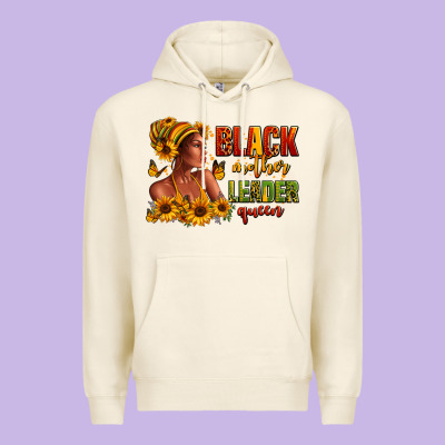 Afro American Black Mother Leader Queen Premium Hoodie Designed By Ranaportraitstore