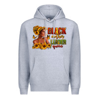 Heather Grey Afro American black mother leader queen Premium Hoodie - RanaPortraitStore