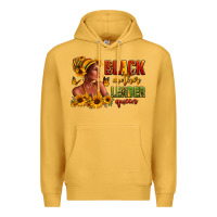Mustard Afro American black mother leader queen Premium Hoodie - RanaPortraitStore