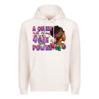 Pale Pink A queen will always turn pain into power Premium Hoodie - RanaPortraitStore