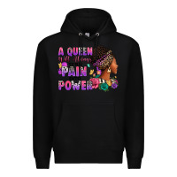 Black A queen will always turn pain into power Premium Hoodie - RanaPortraitStore