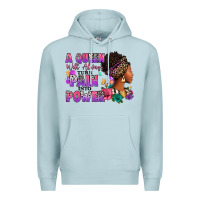 Blue Mist A queen will always turn pain into power Premium Hoodie - RanaPortraitStore