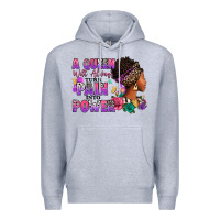 Heather Grey A queen will always turn pain into power Premium Hoodie - RanaPortraitStore