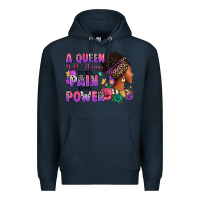 Navy A queen will always turn pain into power Premium Hoodie - RanaPortraitStore