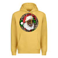 Antique Gold Afro Santa Christmas Premium Hoodie - RanaPortraitStore