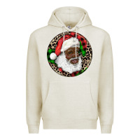 Oatmeal Heather Afro Santa Christmas Premium Hoodie - RanaPortraitStore