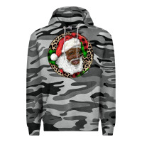 Slate Camo Afro Santa Christmas Premium Hoodie - RanaPortraitStore