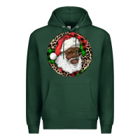 Sports Green Afro Santa Christmas Premium Hoodie - RanaPortraitStore