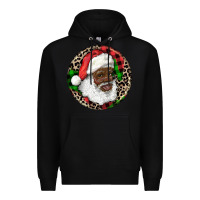 Black Afro Santa Christmas Premium Hoodie - RanaPortraitStore