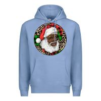 Colony Blue Afro Santa Christmas Premium Hoodie - RanaPortraitStore
