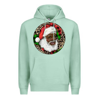 Seafoam Afro Santa Christmas Premium Hoodie - RanaPortraitStore