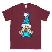 Burgundy winter gnome with gift Classic Tee - BundleAndBundleShop