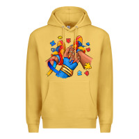 Antique Gold Autism afro girl sneakers Premium Hoodie - RanaPortraitStore