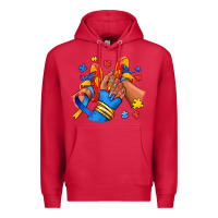 Cardinal Autism afro girl sneakers Premium Hoodie - RanaPortraitStore