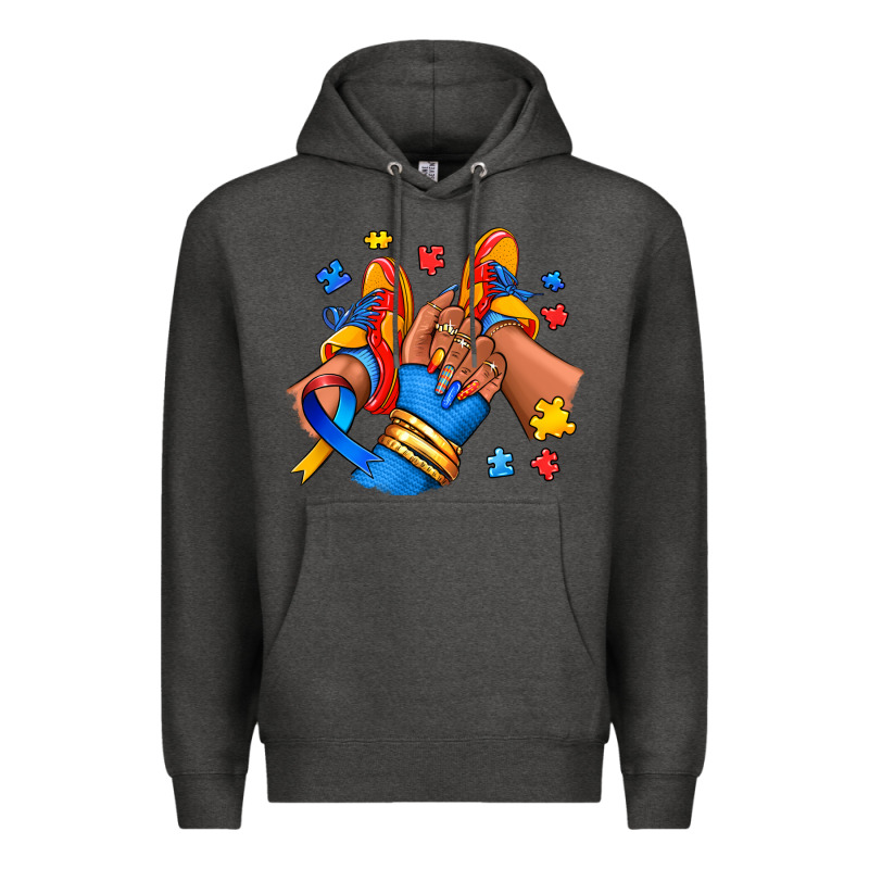 Autism Afro Girl Sneakers Premium Hoodie by RanaPortraitStore | Teevron