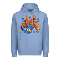 Colony Blue Autism afro girl sneakers Premium Hoodie - RanaPortraitStore