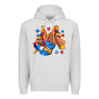 Dove Grey Autism afro girl sneakers Premium Hoodie - RanaPortraitStore