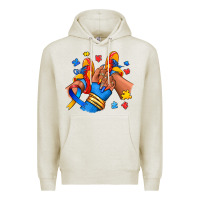 Oatmeal Heather Autism afro girl sneakers Premium Hoodie - RanaPortraitStore