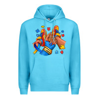Ocean Blue Autism afro girl sneakers Premium Hoodie - RanaPortraitStore