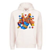 Pale Pink Autism afro girl sneakers Premium Hoodie - RanaPortraitStore