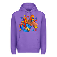 Purple Autism afro girl sneakers Premium Hoodie - RanaPortraitStore