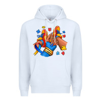 White Autism afro girl sneakers Premium Hoodie - RanaPortraitStore