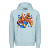 Blue Mist Autism afro girl sneakers Premium Hoodie - RanaPortraitStore