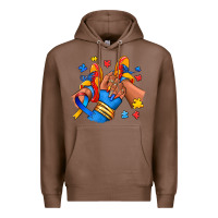 Chestnut Autism afro girl sneakers Premium Hoodie - RanaPortraitStore