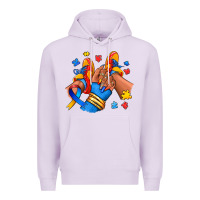 Lilac Autism afro girl sneakers Premium Hoodie - RanaPortraitStore