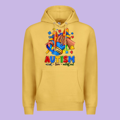 Autism Accept Love Understand Afro Girl Sneakers Premium Hoodie Designed By Ranaportraitstore