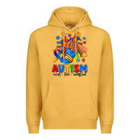 Mustard Autism accept love understand afro girl sneakers Premium Hoodie - RanaPortraitStore