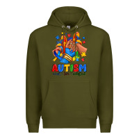 Army Green Autism accept love understand afro girl sneakers Premium Hoodie - RanaPortraitStore