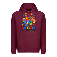 Burgundy Autism accept love understand afro girl sneakers Premium Hoodie - RanaPortraitStore