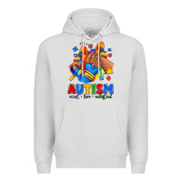 Dove Grey Autism accept love understand afro girl sneakers Premium Hoodie - RanaPortraitStore