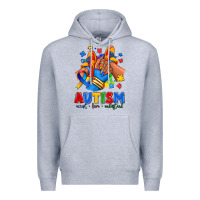Heather Grey Autism accept love understand afro girl sneakers Premium Hoodie - RanaPortraitStore