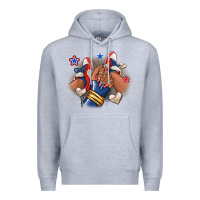 Heather Grey Baseball afro girl sneakers Premium Hoodie - RanaPortraitStore