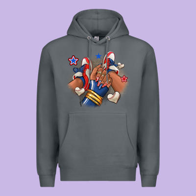 Baseball Afro Girl Sneakers Premium Hoodie Designed By Ranaportraitstore