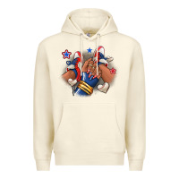 Sandshell Baseball afro girl sneakers Premium Hoodie - RanaPortraitStore