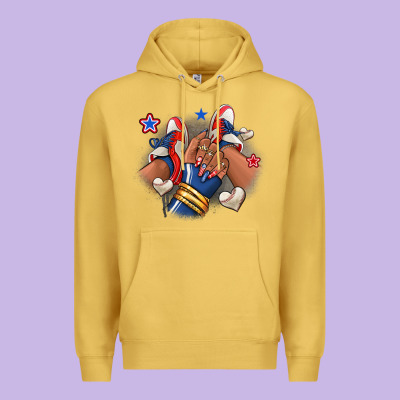 Baseball Afro Girl Sneakers Premium Hoodie Designed By Ranaportraitstore