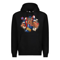 Black Baseball afro girl sneakers Premium Hoodie - RanaPortraitStore