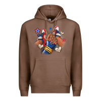 Chestnut Baseball afro girl sneakers Premium Hoodie - RanaPortraitStore