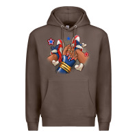 Coffee Baseball afro girl sneakers Premium Hoodie - RanaPortraitStore