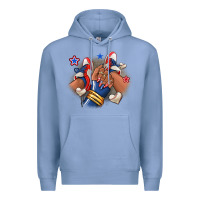 Colony Blue Baseball afro girl sneakers Premium Hoodie - RanaPortraitStore