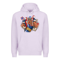 Lilac Baseball afro girl sneakers Premium Hoodie - RanaPortraitStore