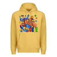 Antique Gold Be a kind sole Autism afro girl sneakers Premium Hoodie - RanaPortraitStore