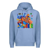 Colony Blue Be a kind sole Autism afro girl sneakers Premium Hoodie - RanaPortraitStore
