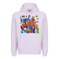 Lilac Be a kind sole Autism afro girl sneakers Premium Hoodie - RanaPortraitStore