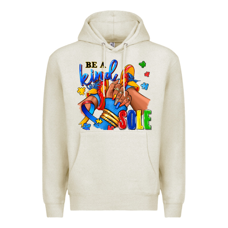 Be A Kind Sole Autism Afro Girl Sneakers Premium Hoodie by RanaPortraitStore | Teevron